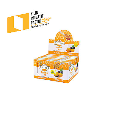 Apitera Doğal Bal, Turp, Kurkumin, C Vitamini ve Propolis İçeren Takviye Edici 96’lı Boğaz Pastili - Apitera