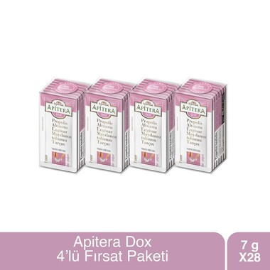 Apitera - Apitera Dox 7 g x 28 Adet (Propolis, Bal, Maydanoz Tohumu, Altınotu) Apitera - Apitera Dox 7 g x 28 Adet (Propolis, Bal, Maydanoz Tohumu, Altınotu)