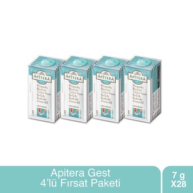 Apitera Gest 7 g x 28 Adet (Propolis, Bal, Rezene,Kekik, Nane) - 1