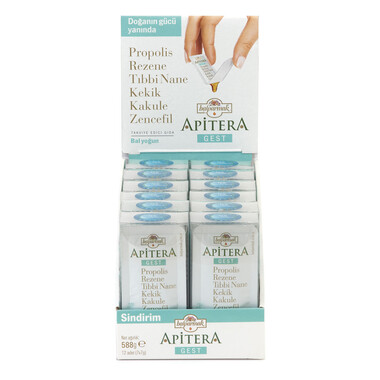 Apitera Gest 7 g x 84 Adet (Propolis, Bal, Rezene,Kekik, Nane) - 1