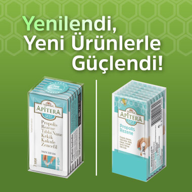 Apitera GEST Doğal Bal, Rezene, Tıbbi Nane, Kekik, Kakule, Zencefil ve Propolis İçeren Takviye Edici 56’lı Saşe - Apitera (1)