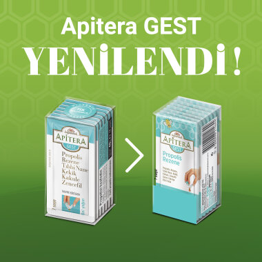 Apitera GEST Doğal Bal, Rezene, Tıbbi Nane, Kekik, Kakule, Zencefil ve Propolis İçeren Takviye Edici 7’li Saşe - Apitera (1)