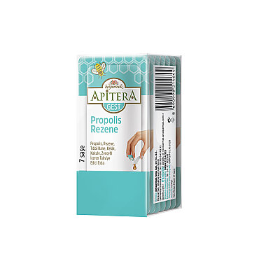 Apitera GEST Doğal Bal, Rezene, Tıbbi Nane, Kekik, Kakule, Zencefil ve Propolis İçeren Takviye Edici 7’li Saşe 