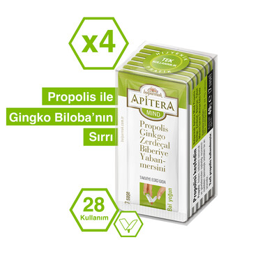 Apitera Mind 7 g x 28 Adet (Propolis, Bal, Ginkgo Biloba, Zerdaçal, Biberiye) - 1