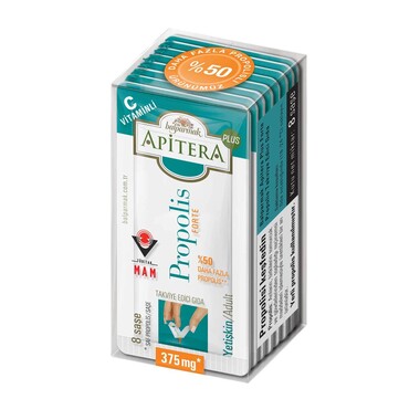 Apitera Plus Forte Propolis C Vitaminli 375 mg x 8 Adet - Thumbnail