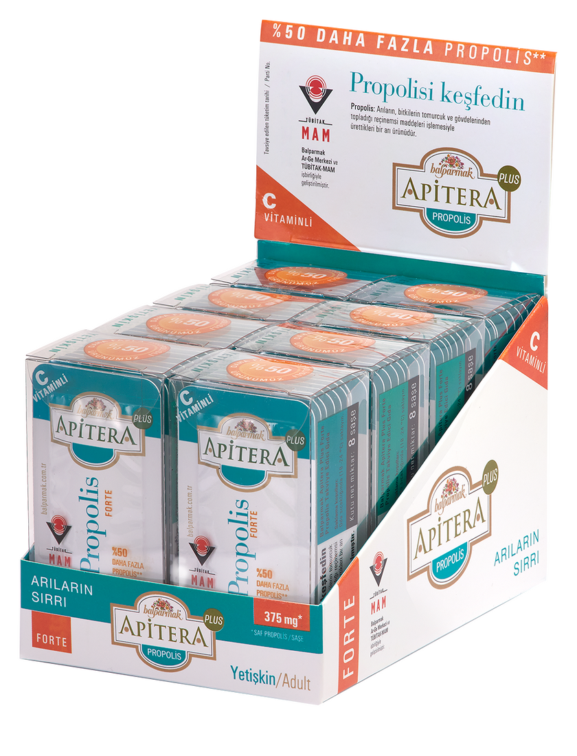 Apitera Plus Forte Propolis C Vitaminli 375 mg x 64 Adet - 1