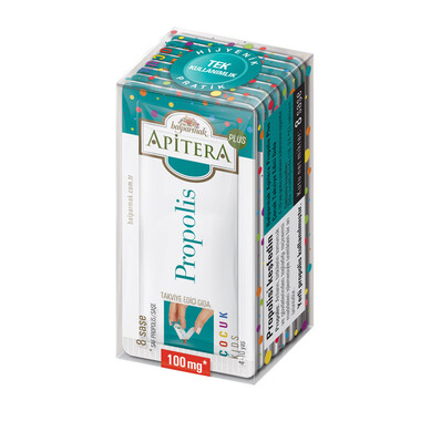 Apitera Plus Propolis Kids Vitamin C 100mg X 8 Pieces - 1