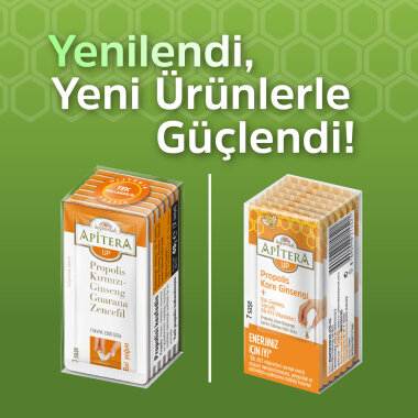 Apitera UP Doğal Bal, B Vitaminleri, Kırmızı Ginseng, Guarana ve Propolis İçeren Takviye Edici 56'lı Saşe - Apitera (1)