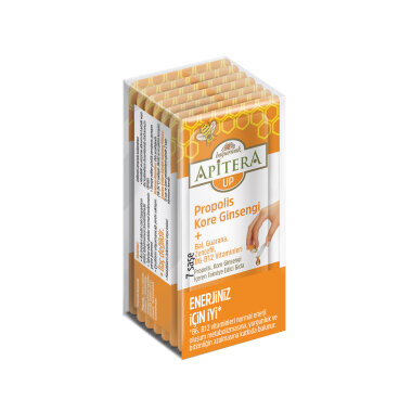 Apitera UP Doğal Bal, B Vitaminleri, Kırmızı Ginseng, Guarana ve Propolis İçeren Takviye Edici 7’li Saşe - Apitera (1)