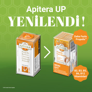 Apitera UP Doğal Bal, B Vitaminleri, Kırmızı Ginseng, Guarana ve Propolis İçeren Takviye Edici 7’li Saşe - Apitera (1)