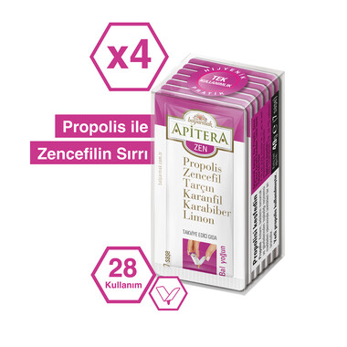 Apitera - Apitera Zen 7 g x 28 Adet (Propolis, Bal, Zencefil, Limon) Apitera - Apitera Zen 7 g x 28 Adet (Propolis, Bal, Zencefil, Limon)