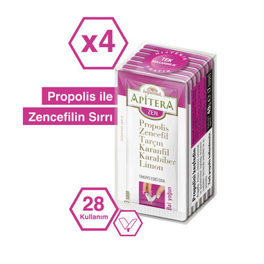 Apitera Zen 7g X 28 Pieces (Propolis, Honey, Ginger, Lemon) - 1