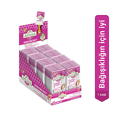 Apitera ZEN Doğal Bal, C Vitamini, Çinko, Selenyum, Zencefil, Tarçın, Karanfil, Karabiber, Limon ve Propolis İçeren Takviye Edici 56'lı Saşe - Apitera