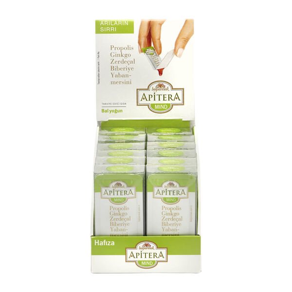 Apitera Mind 7 g x 84 Adet (Propolis, Bal, Ginkgo Biloba, Zerdeçal, Biberiye)
