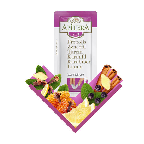 Apitera Zen 7 g x 7 Adet (Zencefil, Propolis, Tarçın, Karanfil, Karabiber, Limon, Bal)