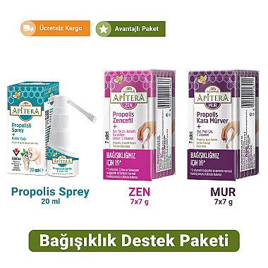 Bağışıklık Destek Paketi (Zen, Mur, Propolisli Sprey) - Apitera