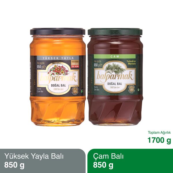 Balparmak 2'li Fırsat Paketi (Çam Balı 850 g ve Yüksek Yayla Çiçek Balı 850 g)