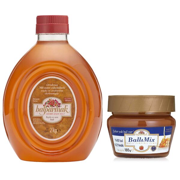 Balparmak Aile Boyu Paketi (Yayla Ova Balı 2 kg ve Ballımix Ballı Fındıklı Ezme 180 g)