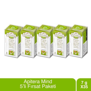 Apitera Mind 7 g x 35 Adet (Propolis, Bal, Ginkgo Biloba, Zerdaçal, Biberiye) - 1