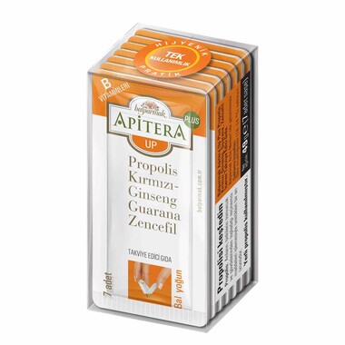 Apitera Plus Up 7 g x 7 Adet (Kırmızı Ginseng, Propolis, Guarana, Zencefil, B Vitaminleri (B6, B12, B5, B2, B3), Bal) - 1