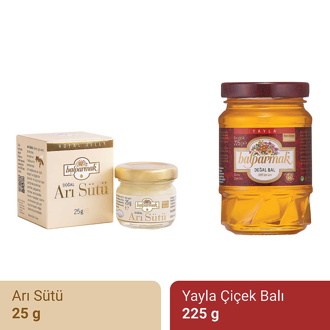Balparmak Doğal Arı Sütü 25 g + Yayla Çiçek Balı 225 g