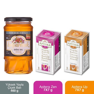 Balparmak Özel Kovan Paketi (Yüksek Yayla Balı 460 g, Apitera Zen, Apitera Up) - Thumbnail