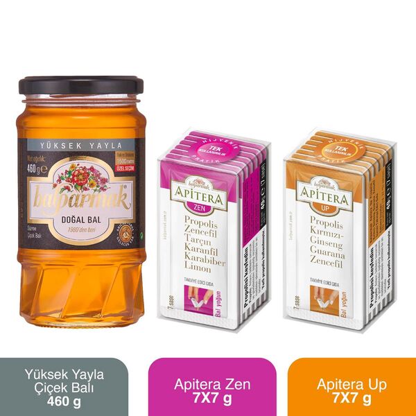 Balparmak Özel Kovan Paketi (Yüksek Yayla Balı 460 g, Apitera Zen, Apitera Up)