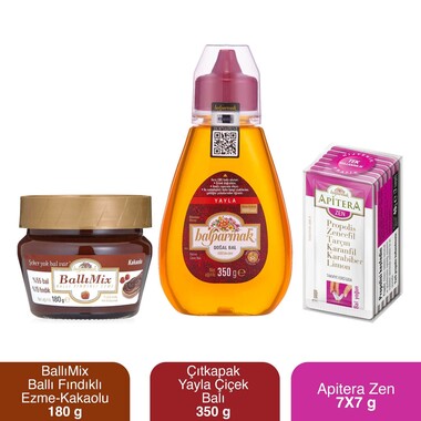 Balparmak Triple Advantage Pack (Honeymix, Apitera, Plateau Blossom Honey) - Thumbnail