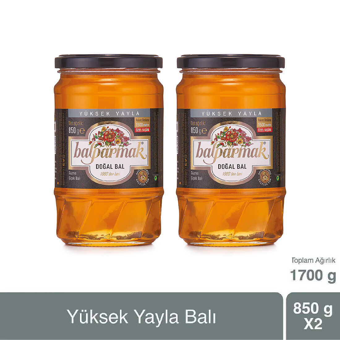 Balparmak Yüksek Yayla Çiçek Balı (Özel Seçim) 850 g x 2 Adet