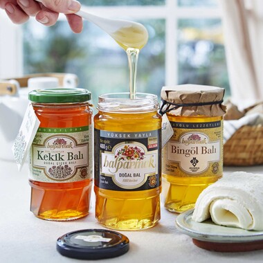 Balparmak - Gourmet Honey Pack 460g X 3 (Special Selection Blossom Honey, Bingöl Honey, Thyme Honey (1)